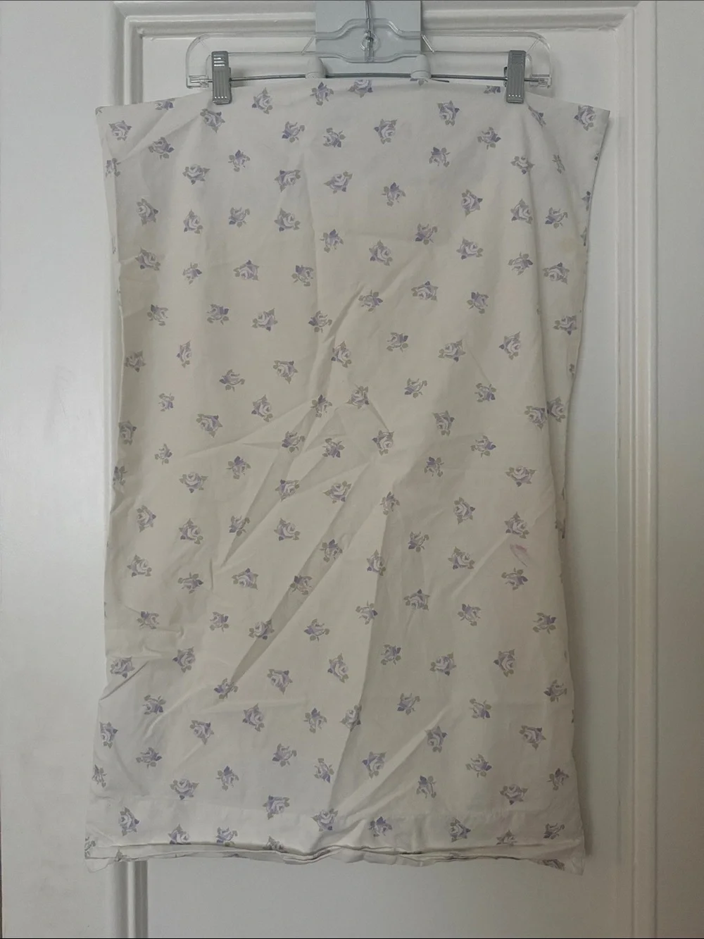 PBK Fitted Sheet and Pillow Case with Small Lavender Floral Pattern